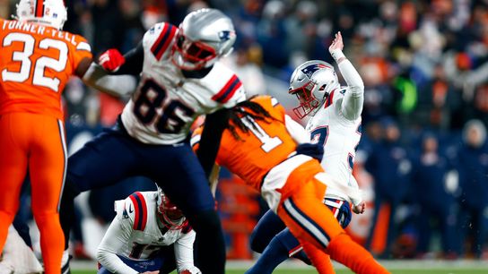 FINAL: Patriots 26, Broncos 23 - Ryland (two misses) puts NE on top from 56 taken at BSJ Headquarters (Patriots)